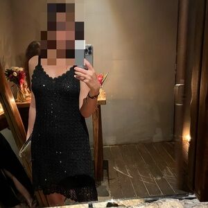 George Black Sequin Chemise